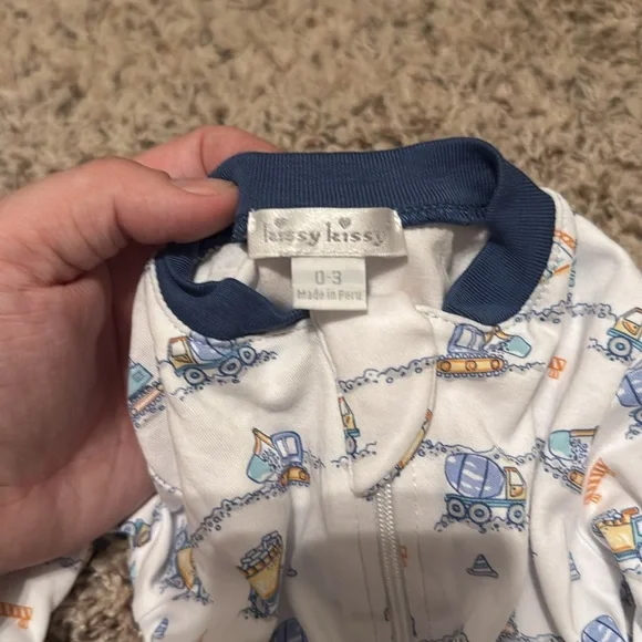 Kissy Kissy Construction Footie - 0-3 months